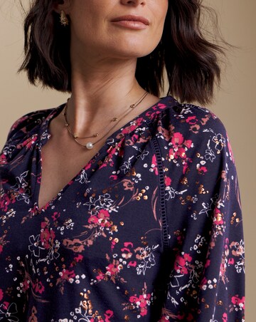 Julipa Metalic Print Jersey Blouse