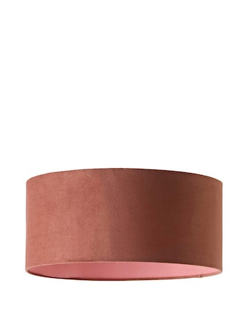 ValueLights Ashley Pink Velvet Squat Drum Shade