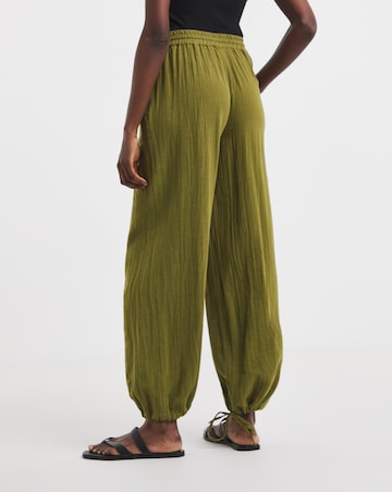 Cotton Cheesecloth Balloon Trousers