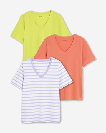 3 Pack V Neck T-Shirts