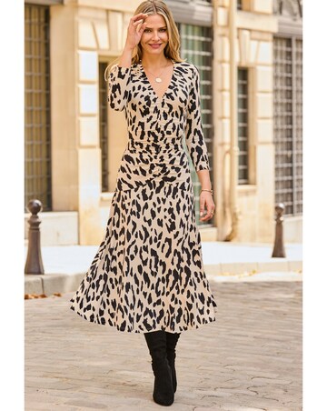 Sosandar Ruchded Front Fit & Flare Dress