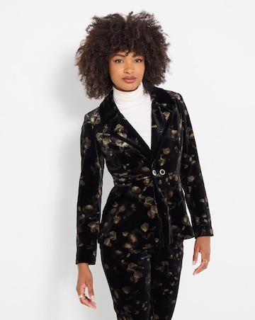 Joe Browns Golden Florals Printed Velvet Jacket
