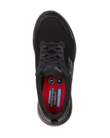 Skechers Black Workwear Squad Slip Resistant Trainers - Wide Fit (E)