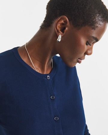 Navy Crew Neck Cardigan