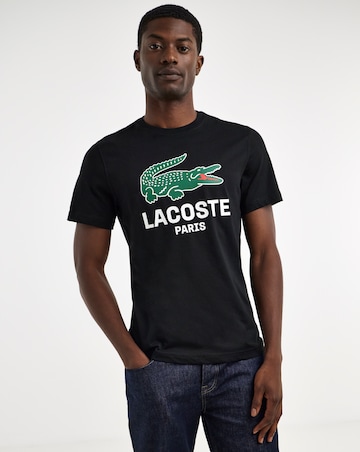 Lacoste Short Sleeve Croc T-Shirt - Black