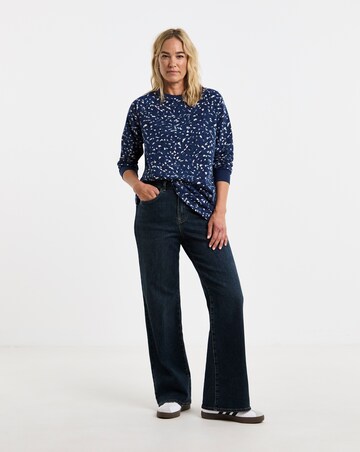 Abstract Print Classic Longline Sweatshirt