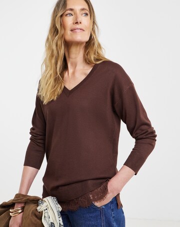 Lace V Neck Jumper