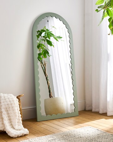 Dalia Scallop Arched Leaner Mirror