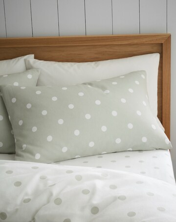 Catherine Lansfield Brushed Polka Dot Duvet Cover Set