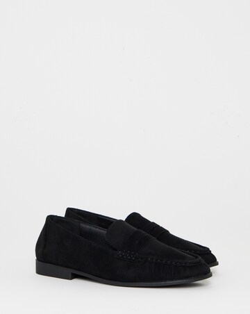 Palmer Puckered Flat Loafer Shoes - Wide Fit (E)