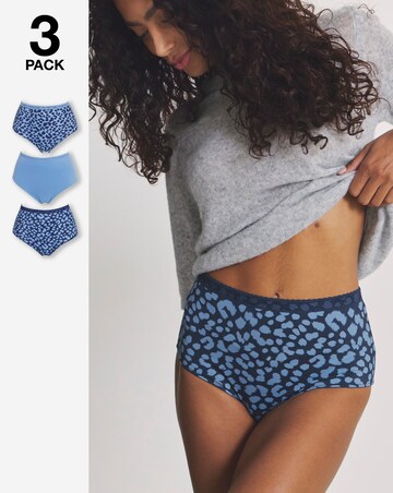 Pretty Secrets (3 Pack) Microfibre Lace Trim Full Breifs