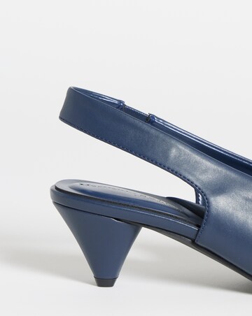 Rina Slingback Pointed Toe Heeled Shoes - Wide Fit (E)