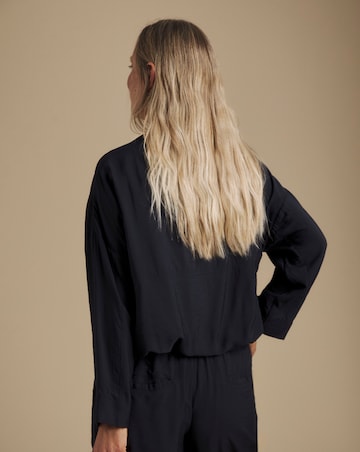 Julipa Navy Pop Over Blouse