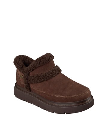 Skechers Chocolate Slip In Bobs Keepsakes Lite Boots - Standard Fit (D)