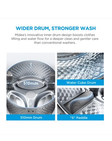 Midea 9kg Washing Machine - White