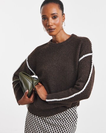 Contrast Whipstitch Jumper