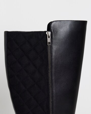 Michelle Leather Knee High Riding Boots - Wide Fit (E) & Curvy Calf
