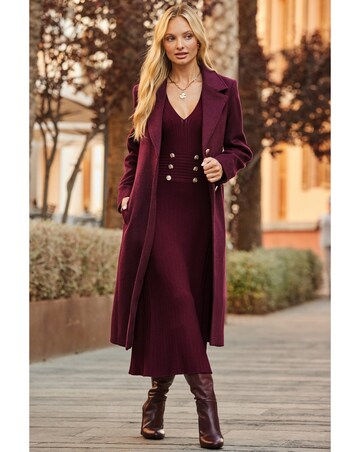Sosandar Premium Longline Wool Coat