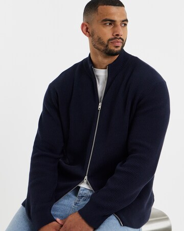 Jack & Jones Perfect Knit Full-Zip Cardigan - Navy
