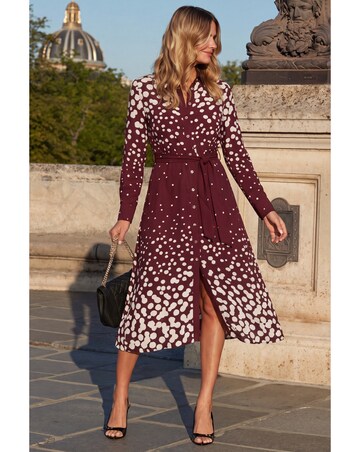 Sosandar Gradiant Spot Print Shirt Dress