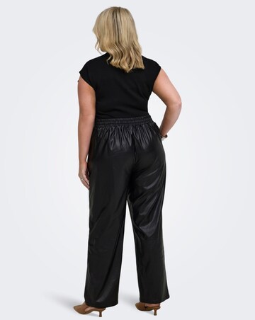 ONLY FAUX LEATHER STRAIGHT TROUSER
