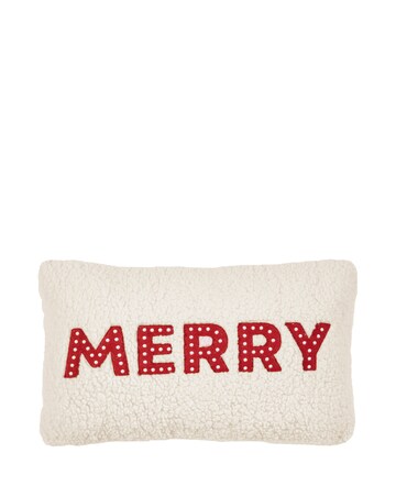 Catherine Lansfield Merry Christmas Boucle Cushion