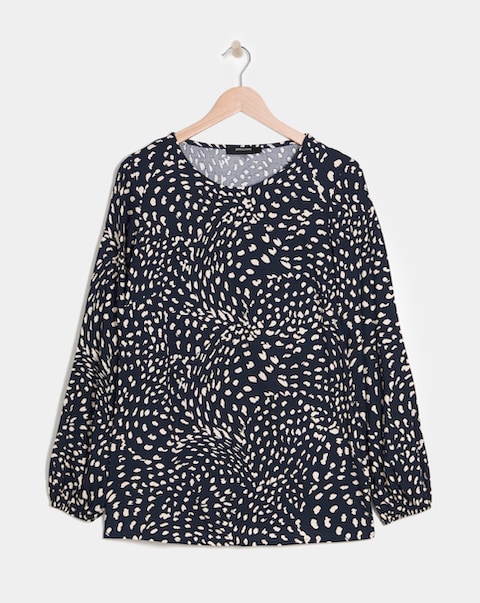 Crew Neck Balloon Sleeve Top