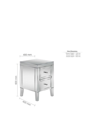 Valencia 2 Drawer Bedside Table
