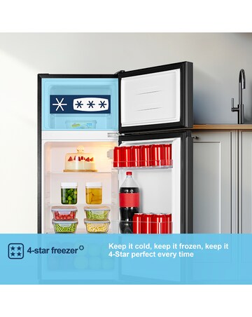 Fridgemaster MTM48120EB Fridge Freezer - Black E Rated