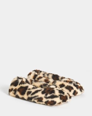 Brandy Fluffy Ballerina Slippers - Wide Fit (E)