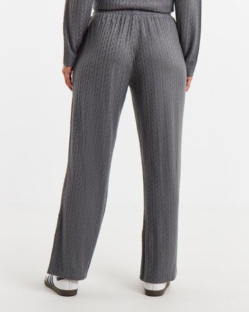 Slate Cable Knit Jogger