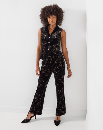 Joe Browns Bootcut Floral Print Velvet Trousers