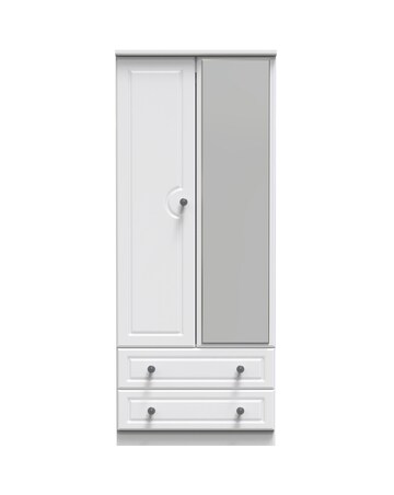 Peregrine Ready Assembled 2 Door 2 Drawer Mirrored Wardrobe - Kids