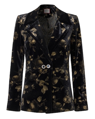 Joe Browns Golden Florals Printed Velvet Jacket