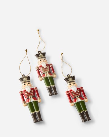 Gisela Graham Nutcracker Hanging Decorations - Set of 3