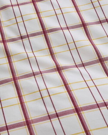 Painted Check Cotton Blend Reversible Duvet Cover Set