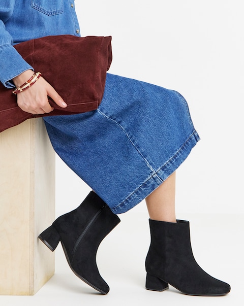 Carmella Block Heel Ankle Boots - Extra Wide Fit (EEE)