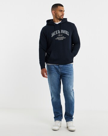 Jack & Jones Denver Logo Hoodie - Navy