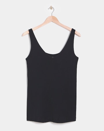Pure Cotton Black Reversible Vest