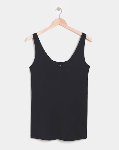 Pure Cotton Black Reversible Vest