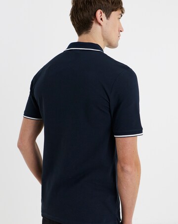 Lyle & Scott Short Sleeve Tipped Polo Shirt - Navy