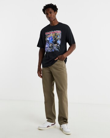 Only & Sons Iron Maiden Relaxed Fit Astronaut Skeleton T-Shirt - Black