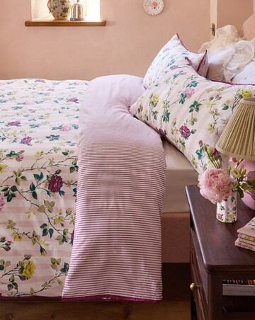 Cath Kidston Climbing Rose Stripe Duvet Cover Set