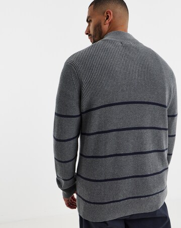 Fisherman Stripe 1/4 Zip Knitted Jumper