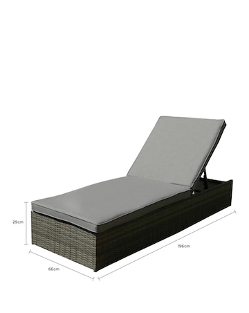 Charles Bentley Rattan Sun Lounger