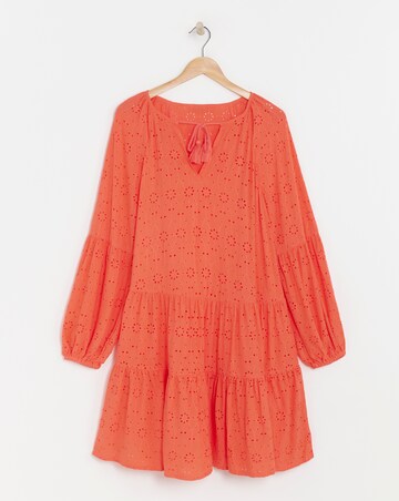 Beach To Beach Broderie Mini Beach Dress