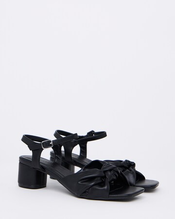 Tamika Volume Twist Flexible Sole Block Heel Sandals - Extra Wide Fit (EEE)