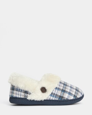 Cushion Walk Checkered Cost Full Slippers - Wide Fit (E)