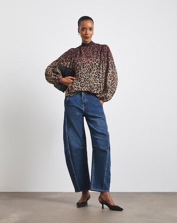 Joanna Hope Chiffon Tie neck Blouse