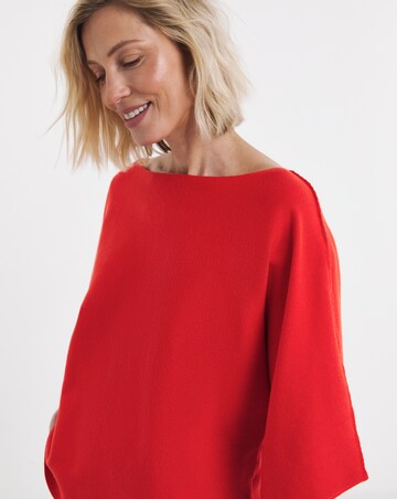 Slash Neck Kimono Sleeve Jumper